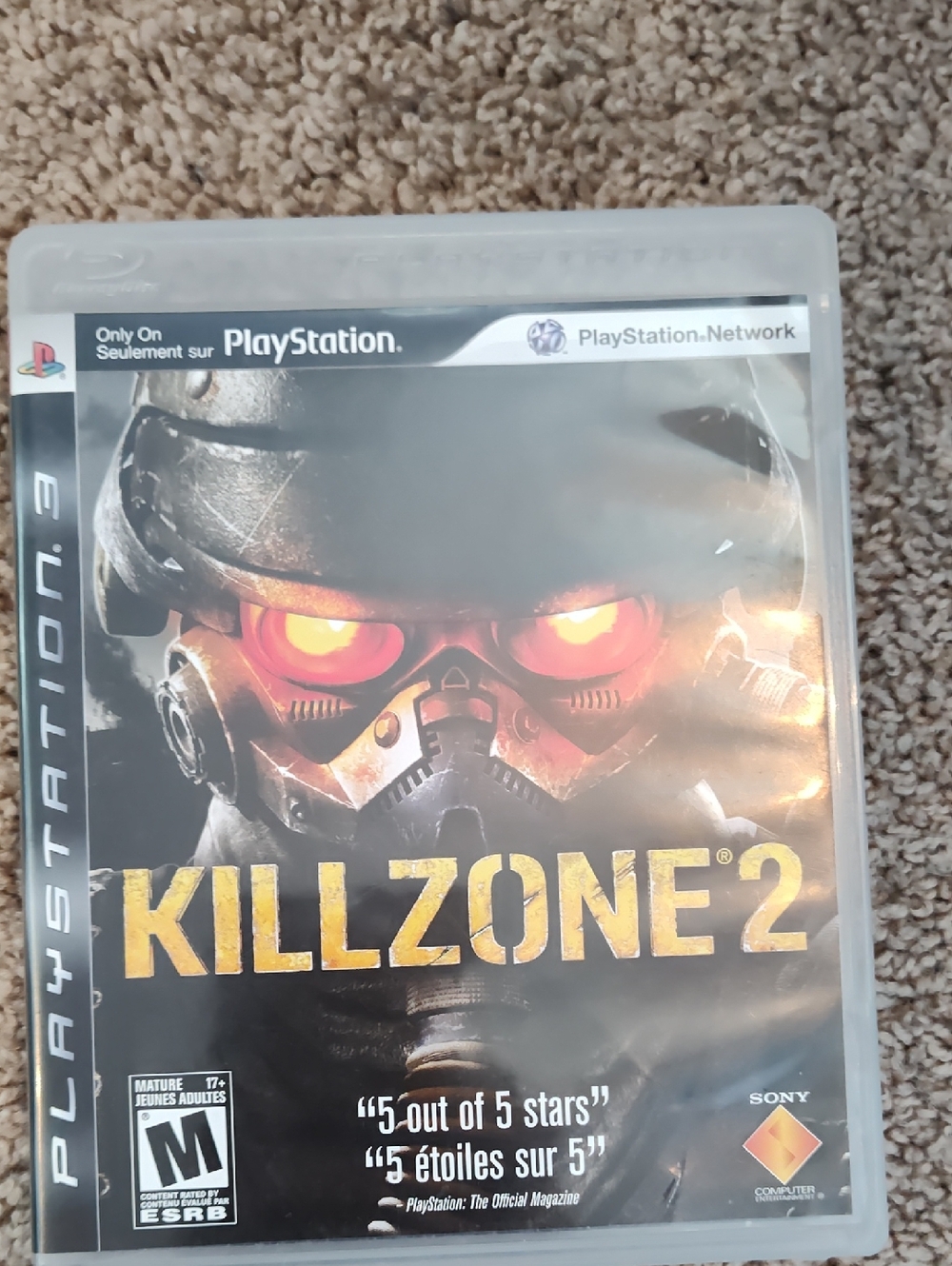 Sony Killzone 2 PlayStation 3 Game - Black & Gold Cover Art